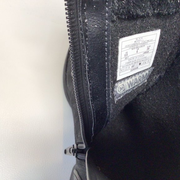 Merrell Winter Boots Black Leather Calf Height NEW - Picture 10 of 12